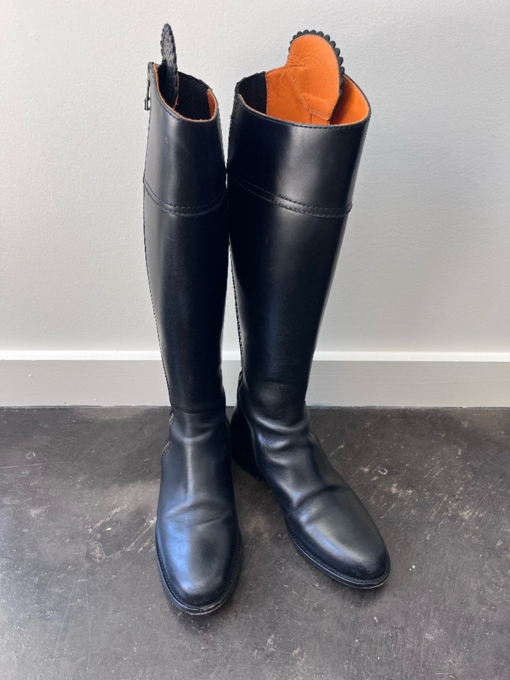 Fairfax & Favor Black Leather Knee-high boots 38 / 7.5